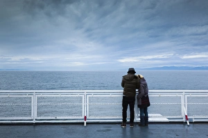 Ferry Prints: Canada, British Columbia, Strait of Georgia, aboard the BC Ferry to Vancouver Island, NR