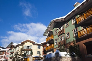 Images Dated 10th January 2012: Canada, British Columbia, Sun Peaks, Sun Peaks Resort, ski lodges, winter