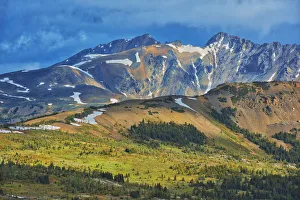 Canada, British Columbia, Sunshine Meadows. Mountain and valley landscape