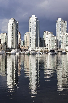 Images Dated 30th December 2011: Canada, British Columbia, Vancouver, buildings along False Creek, morning