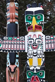 Images Dated 31st December 2011: Canada, British Columbia, Vancouver, Stanley Park, First Nation Totem Poles