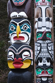 Canada, British Columbia, Vancouver, Stanley Park, First Nation Totem Poles