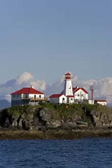Canada, British Columbia. View of Green Island Lighthouse