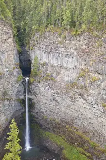 Canada, British Columbia, Wells Gray Provincial Park. Scenic of Spahats Falls. Credit as