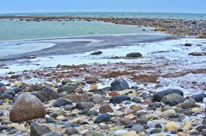 Churchill Prints: Canada, Manitoba, Churchill. Ice freeze on Hudson Bay coastline