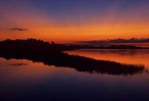 Lake Winnipeg Prints: Canada, Manitoba, Grand Marais. Crepuscular or God rays over Lake Winnipeg at dusk