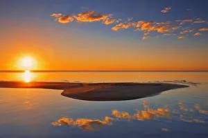 Lake Winnipeg Prints: Canada, Manitoba, Matlock. Sunrise on Lake Winnipeg. Credit as