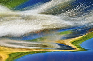 Canada, Manitoba, Nopiming Provincial Park. Bird River detail at Tulabi Falls. Credit as