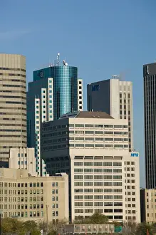 Images Dated 11th October 2005: CANADA-Manitoba-Winnipeg: Downtown Highrise Buildings from The Forks / Daytime