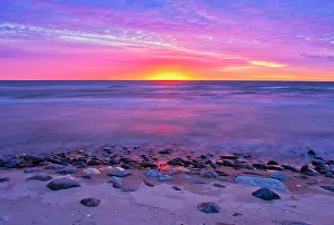 Canada, Manitoba, Winnipeg. Sunrise on Lake Winnipeg