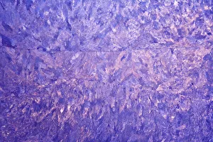 Winnipeg Prints: Canada, Manitoba, Winnipeg. Sunrise on window frost patterns in winter