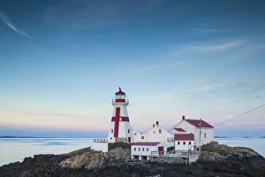 Images Dated 9th April 2019: Canada, New Brunswick, Campobello Island, Head Harbour Lightstation lighthouse, dusk