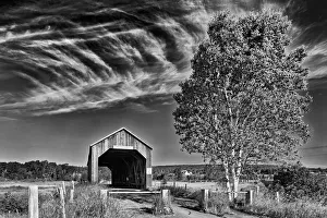 Images Dated 2018 August: Canada, New Brunswick, Riverside-Albert. Sawmill Creek covered bridge