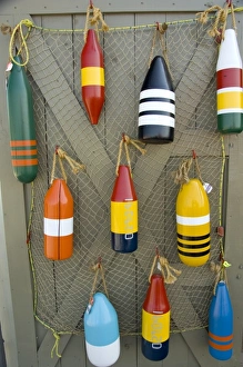 Maritime Province Prints: Canada, New Brunswick, Shediac, Pointe-du-Chene. Colorful fishing & lobster flots