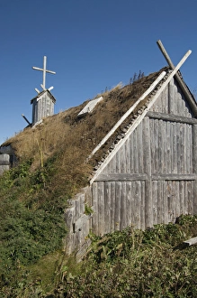 Canada, Newfoundland and Labrador, L Anse Aux Meadows. Norstead Viking Village
