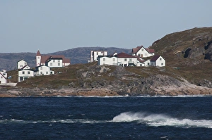Oceanfront Prints: Canada, Newfoundland and Labrador, Labrador coast. Historic Battle Harbour, 18th