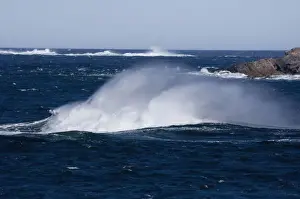 Rough Prints: Canada, Newfoundland and Labrador. Rough force 8 winds & seas off the Labrador coast