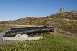 Images Dated 26th September 2010: Canada, Newfoundland and Labrador, St. John s. Cannons on Signal Hill in front