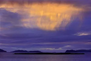 Newfoundland Prints: Canada, Newfoundland, Near York Harbour. Storm light on Humber River