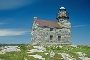 Land Prints: Canada, Newfoundland. Rose Blanche Lighthouse made of granite