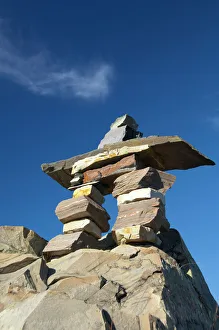 Copy Space Prints: Canada, Newfoundland, St. John s. Inukshuk (to act the same way as a human)