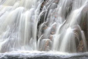 Relaxation Prints: Canada, Nova Scotia, Cape Breton Highlands National Park. Mary Ann Falls waterfall
