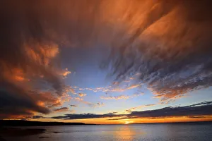 Canada, Nova Scotia, Fox Island. Sunset on Chedabucto Bay
