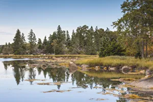 Maritime Province Prints: Canada, Nova Scotia, Glen Haven. Small coastal harbor