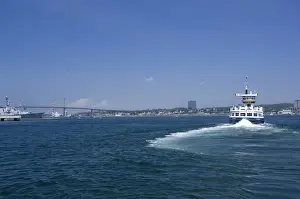 Images Dated 3rd July 2008: Canada, Nova Scotia, Halifax. City views of Halifax from the water, Halifax ferry