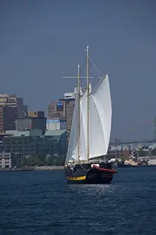 Images Dated 3rd July 2008: Canada, Nova Scotia, Halifax. City views of Halifax from the water, tourist Pirate ship