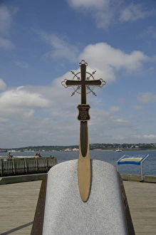 Images Dated 2nd July 2008: Canada, Nova Scotia, Halifax. Waterfront area, the Deportation Cross erected in 1924