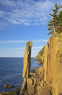 Long Island Prints: Canada, Nova Scotia, Long Island. Balancing Rock on St. Marys Bay. Credit as