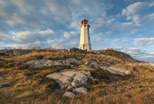 Canada, Nova Scotia, Louisbourg, Louisbourg Lighthouse, dusk Canada, Nova Scotia, Louisbourg, Louisbourg Lighthouse, dusk