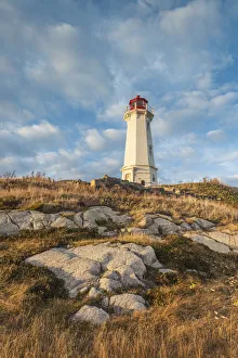 Images Dated 10th April 2019: Canada, Nova Scotia, Louisbourg, Louisbourg Lighthouse, dusk