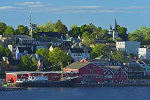 Images Dated 15th June 2015: Canada, Nova Scotia, Lunenberg. Overview of town, a UNESCO World Heritage Site. Credit as