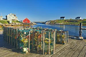 Images Dated 17th June 2015: Canada, Nova Scotia, Peggys Cove. Fishing gear and harbor