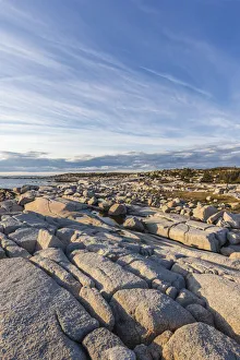 Images Dated 10th April 2019: Canada, Nova Scotia, Peggys Cove. Atlantic Coast and rocky coastline