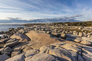 Images Dated 10th April 2019: Canada, Nova Scotia, Peggys Cove. Atlantic Coast and rocky coastline
