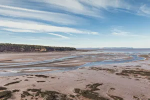 View From Above Prints: Canada, Nova Scotia, Walton. Low tide on the Minas Basin