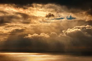 Canada Gallery: Canada, Nova Scotia, Wreck Cove. Storm clouds on Cabot Strait