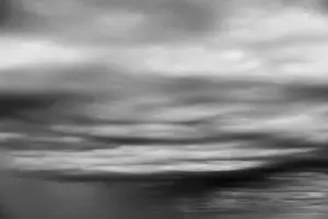Cloudy Prints: Canada, Nunavut Territory, Storm clouds gather above west coast of Hudson Bay south