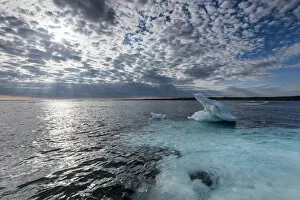 Nunavut Gallery: Canada, Nunavut Territory, Ukkusiksalik National Park, Melting iceberg floating in