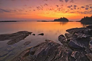 Images Dated 31st March 2018: Canada, Ontario, Bruce Peninsula National Park. Island and rocks in Georgian Bay