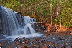 Prints of Canada, Ontario, Ignace. Raleigh Falls and forest landscape Images Dated 2022 May: Canada, Ontario, Ignace. Raleigh Falls and forest landscape