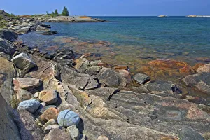 Images Dated 31st March 2018: Canada, Ontario, Killarney Provincial Park, Precambrian Shield rock