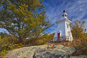 Images Dated 31st March 2018: Canada, Ontario, Morson. Lighthouse on Lake of the Woods