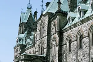 Ottawa Prints: Canada, Ontario, Ottawa. Parliament Hill buildings