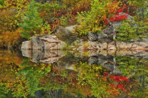 Canada Collection: Canada, Ontario. Reflections on the Vermilion River