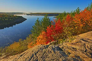 Canada Gallery: Canada, Ontario, Sudbury. Lake Laurentian Conservation Area in autumn
