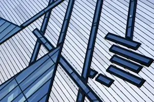 Canada, Ontario, Toronto. Abstract glass designs on side of Royal Ontario Museum